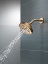 DELTA Universal Showering Components H2OKINETIC 5-Setting  Shower Head — Lumicoat® Champagne Bronze