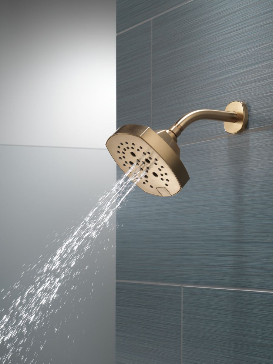 DELTA Universal Showering Components H2OKINETIC 5-Setting  Shower Head — Lumicoat® Champagne Bronze