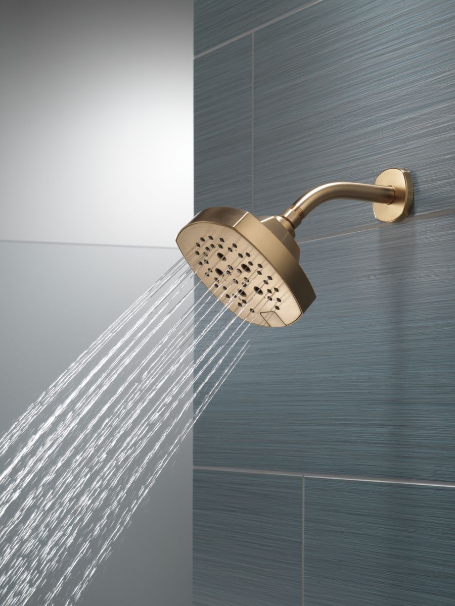 DELTA Universal Showering Components H2OKINETIC 5-Setting  Shower Head — Lumicoat® Champagne Bronze