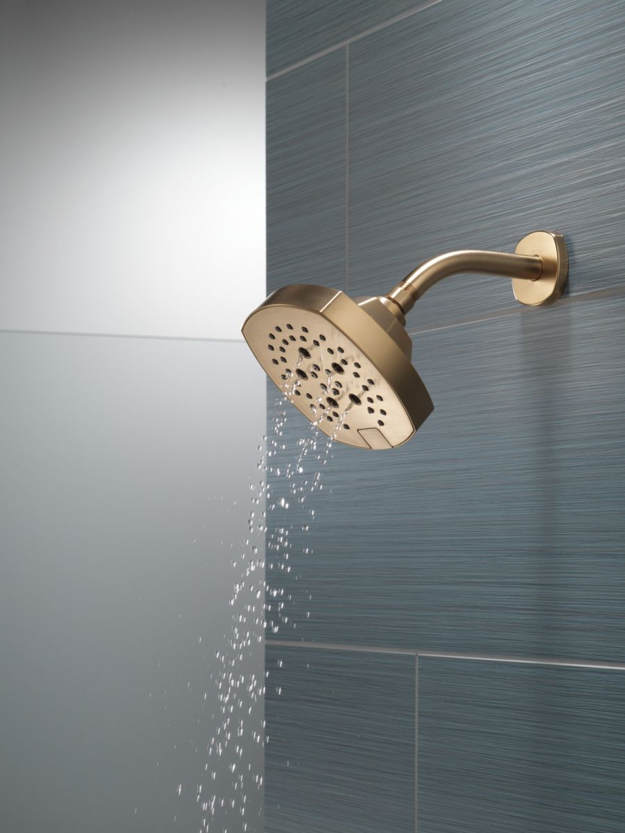 DELTA Universal Showering Components H2OKINETIC 5-Setting  Shower Head — Lumicoat® Champagne Bronze