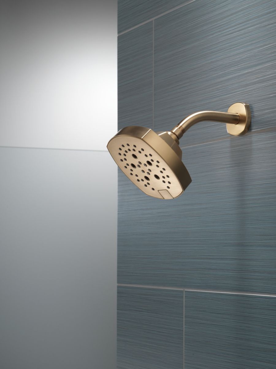 DELTA Universal Showering Components H2OKINETIC 5-Setting  Shower Head — Lumicoat® Champagne Bronze