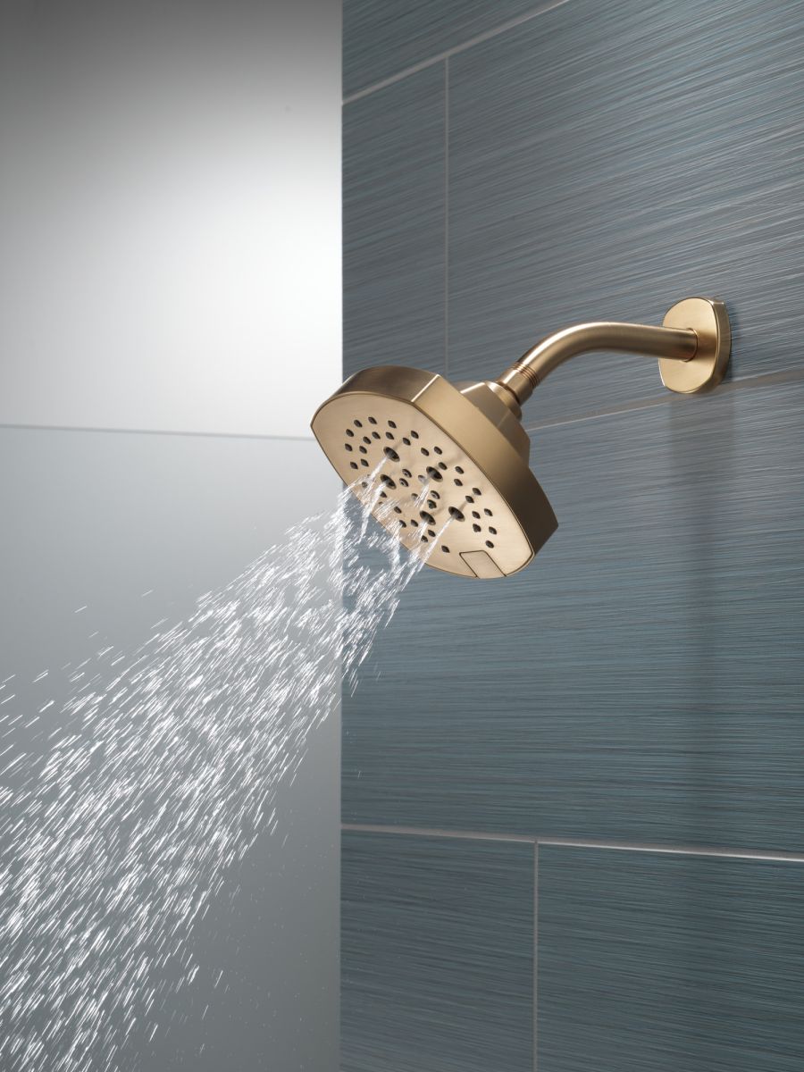 DELTA Universal Showering Components H2OKINETIC 5-Setting  Shower Head — Champagne Bronze