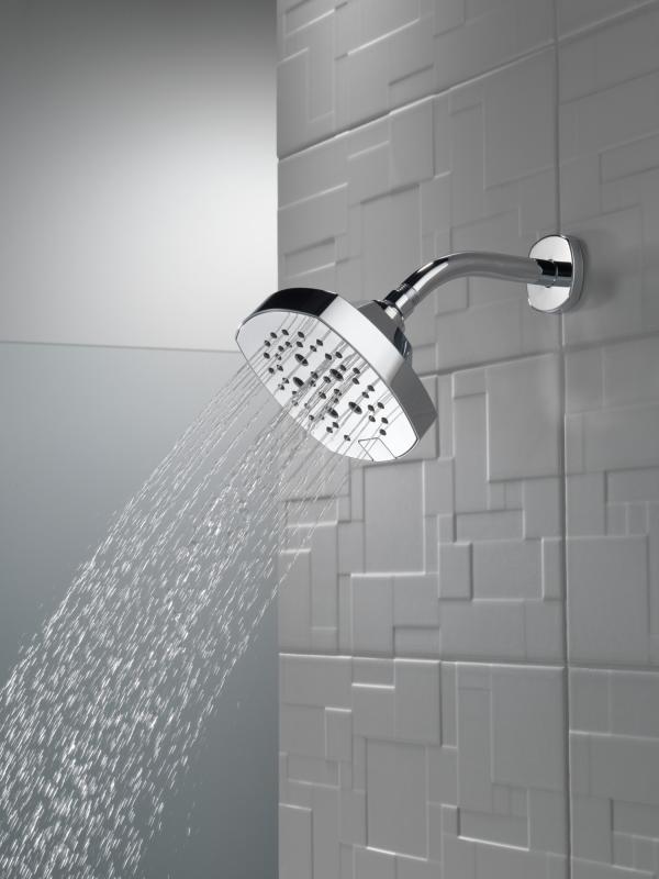 DELTA Universal Showering Components H2OKINETIC 5-Setting  Shower Head — Lumicoat® Chrome