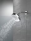DELTA Universal Showering Components H2OKINETIC 5-Setting  Shower Head — Lumicoat® Chrome