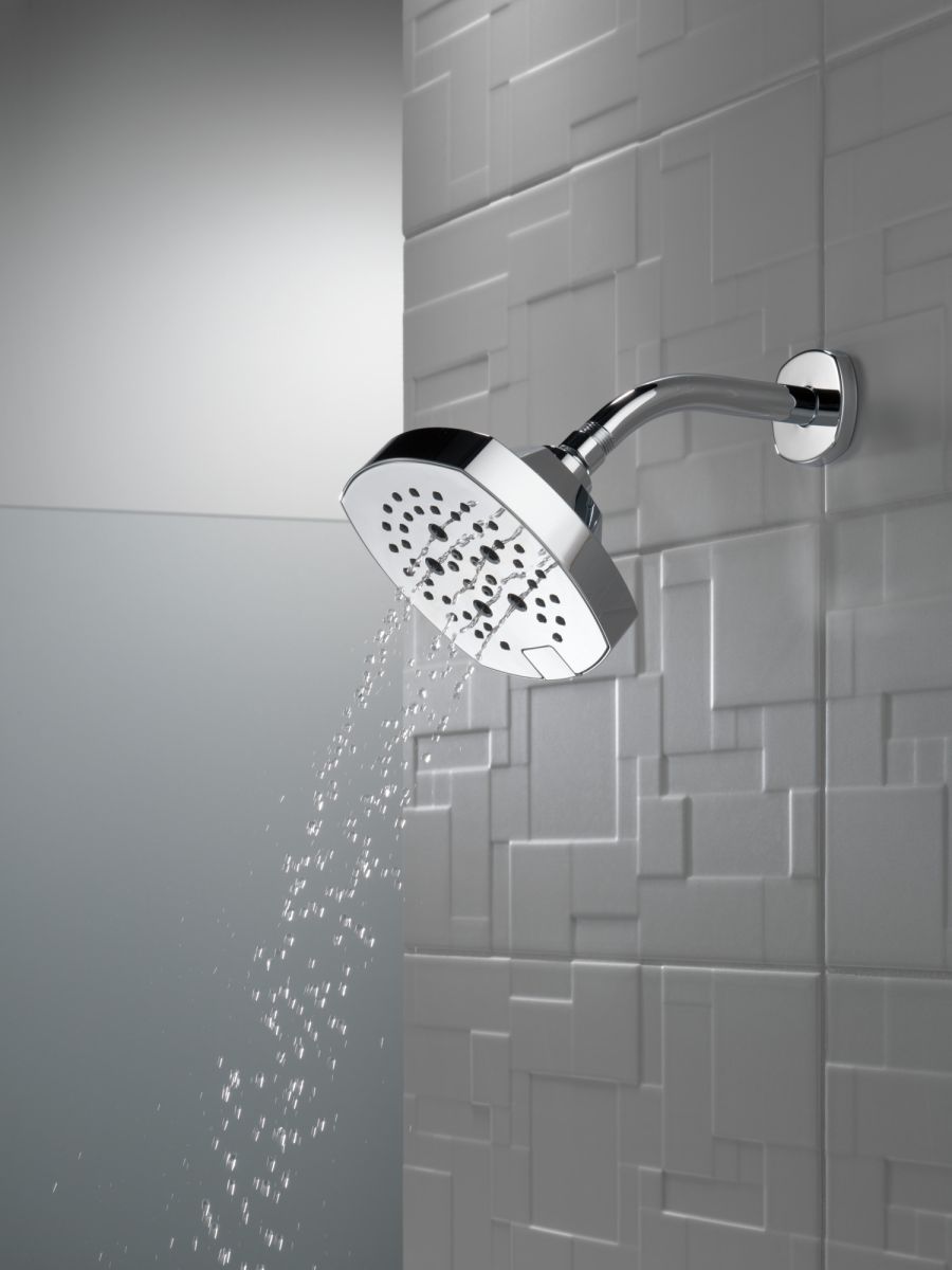 DELTA Universal Showering Components H2OKINETIC 5-Setting  Shower Head — Lumicoat® Chrome