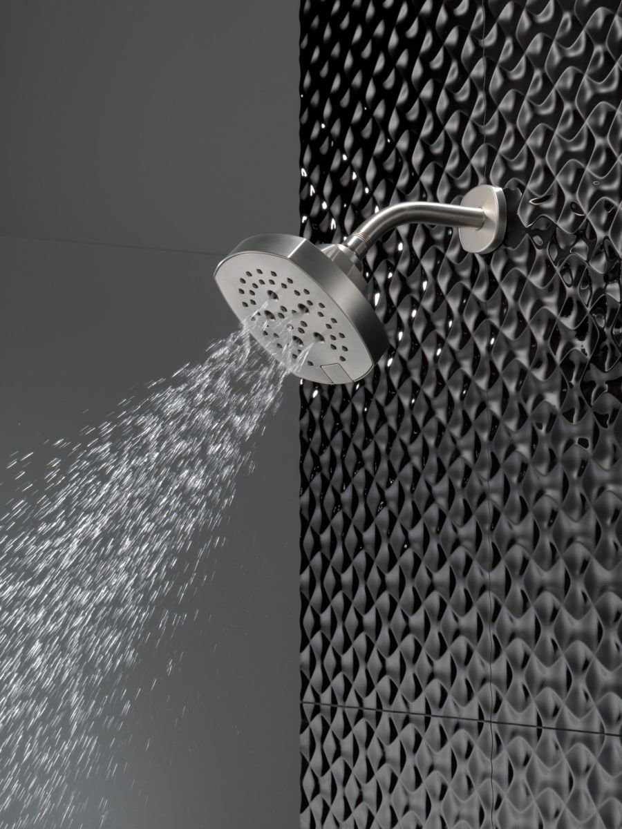 DELTA Universal Showering Components H2OKINETIC 5-Setting  Shower Head — Lumicoat® Stainless