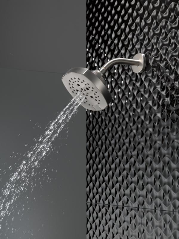 DELTA Universal Showering Components H2OKINETIC 5-Setting  Shower Head — Lumicoat® Stainless
