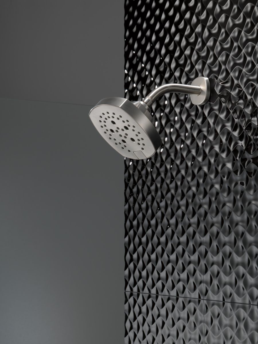 DELTA Universal Showering Components H2OKINETIC 5-Setting  Shower Head — Lumicoat® Stainless