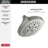 DELTA Universal Showering Components H2OKINETIC 5-Setting  Shower Head — Stainless