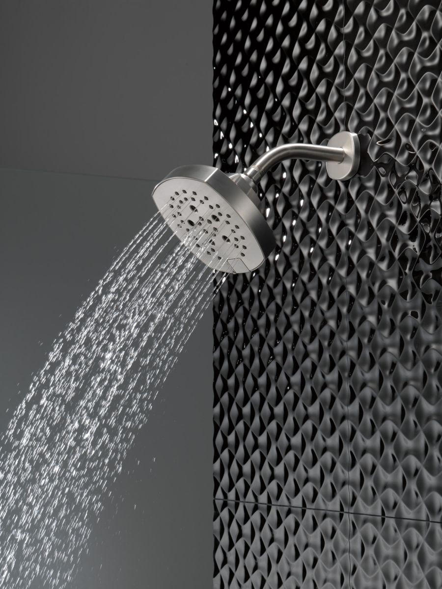 DELTA Universal Showering Components H2OKINETIC 5-Setting  Shower Head — Stainless