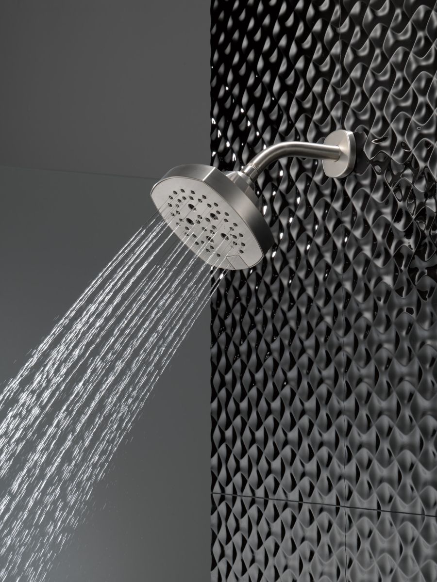 DELTA Universal Showering Components H2OKINETIC 5-Setting  Shower Head — Stainless