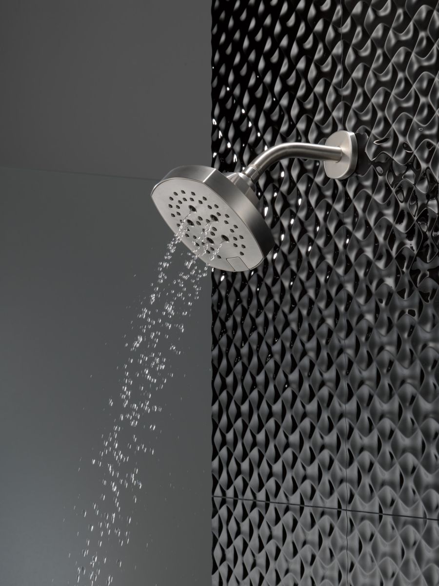 DELTA Universal Showering Components H2OKINETIC 5-Setting  Shower Head — Stainless