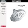 DELTA Universal Showering Components H2OKINETIC 5-Setting  Shower Head — Chrome