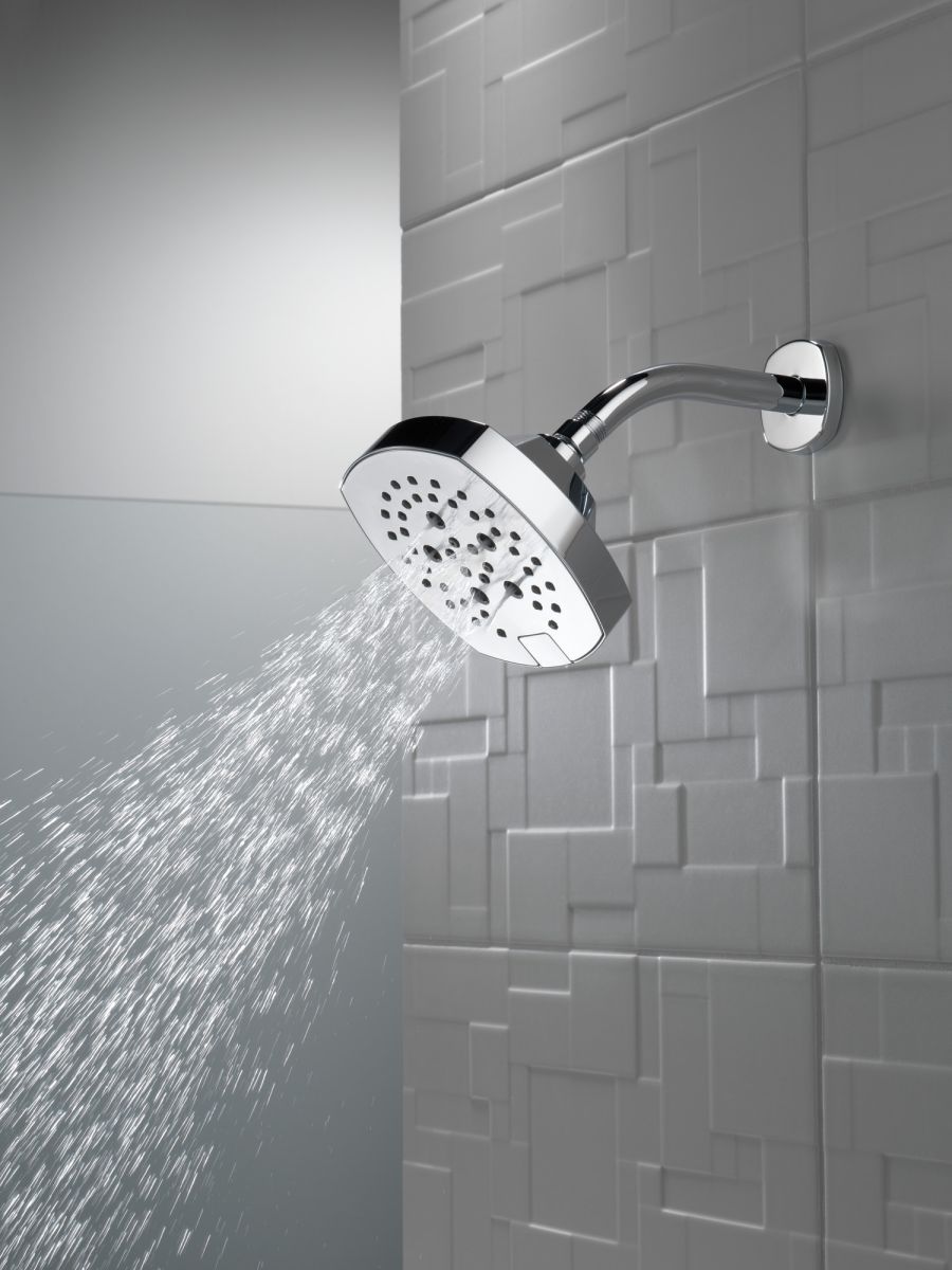 DELTA Universal Showering Components H2OKINETIC 5-Setting  Shower Head — Chrome