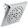 DELTA Universal Showering Components H2OKINETIC 5-Setting Angular Modern Raincan Shower Head — Chrome