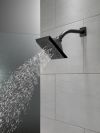 DELTA Universal Showering Components H2OKINETIC 5-Setting Angular Modern Raincan Shower Head — Matte Black