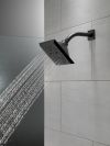 DELTA Universal Showering Components H2OKINETIC 5-Setting Angular Modern Raincan Shower Head — Matte Black