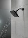 DELTA Universal Showering Components H2OKINETIC 5-Setting Angular Modern Raincan Shower Head — Matte Black