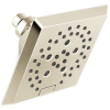 DELTA Universal Showering Components H2OKINETIC 5-Setting Angular Modern Raincan Shower Head — Lumicoat® Polished Nickel