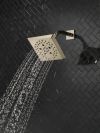DELTA Universal Showering Components H2OKINETIC 5-Setting Angular Modern Raincan Shower Head — Lumicoat® Polished Nickel