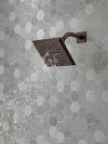 DELTA Universal Showering Components H2OKINETIC 5-Setting Angular Modern Raincan Shower Head — Venetian Bronze