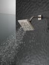 DELTA Universal Showering Components H2OKINETIC 5-Setting Angular Modern Raincan Shower Head — Stainless