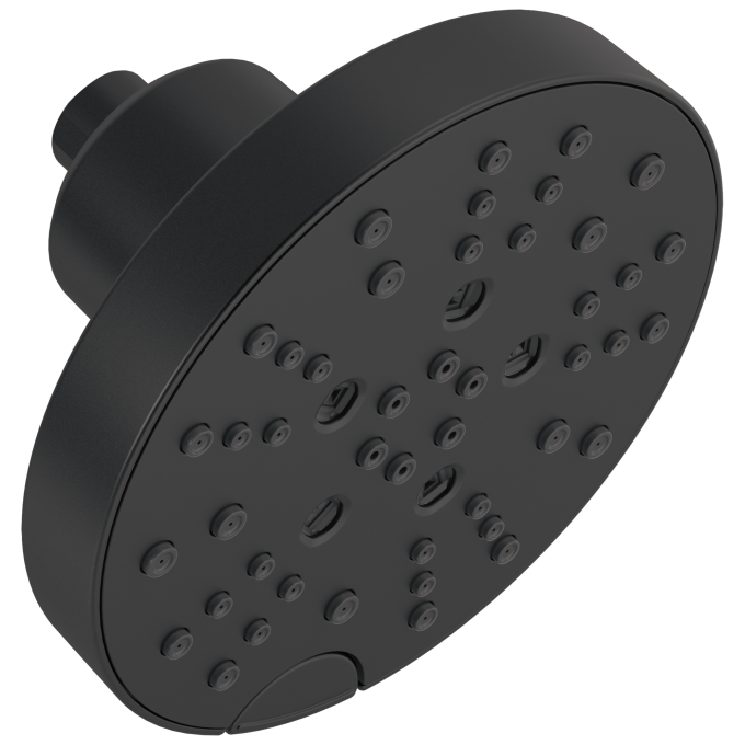 DELTA Universal Showering Components H2OKINETIC 5-Setting Contemporary Raincan Shower Head — Matte Black