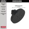 DELTA Universal Showering Components H2OKINETIC 5-Setting Contemporary Raincan Shower Head — Matte Black