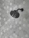 DELTA Universal Showering Components H2OKINETIC 5-Setting Contemporary Raincan Shower Head — Matte Black