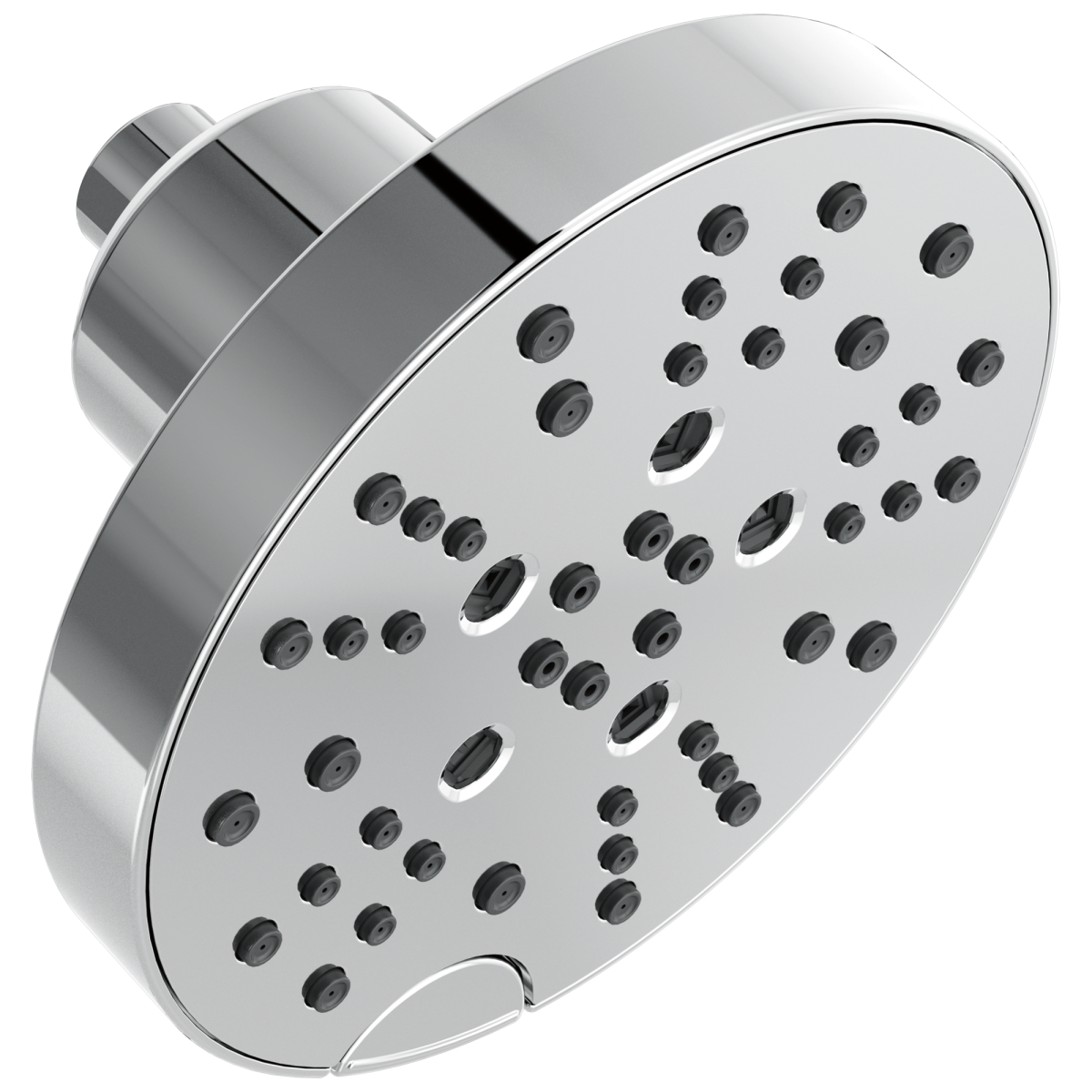 DELTA Universal Showering Components H2OKINETIC 5-Setting Contemporary Raincan Shower Head — Lumicoat® Chrome