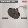 DELTA Universal Showering Components H2OKINETIC 5-Setting Contemporary Raincan Shower Head — Venetian Bronze