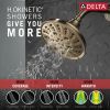DELTA Universal Showering Components H2OKINETIC 5-Setting Traditional Raincan Shower Head — Lumicoat® Champagne Bronze
