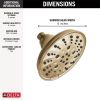 DELTA Universal Showering Components H2OKINETIC 5-Setting Traditional Raincan Shower Head — Lumicoat® Champagne Bronze
