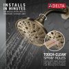 DELTA Universal Showering Components H2OKINETIC 5-Setting Traditional Raincan Shower Head — Lumicoat® Champagne Bronze