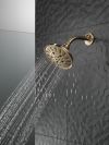 DELTA Universal Showering Components H2OKINETIC 5-Setting Traditional Raincan Shower Head — Lumicoat® Champagne Bronze