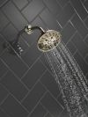 DELTA Universal Showering Components H2OKINETIC 5-Setting Traditional Raincan Shower Head — Lumicoat® Polished Nickel