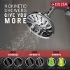 DELTA Universal Showering Components H2OKINETIC 5-Setting Traditional Raincan Shower Head — Lumicoat® Chrome