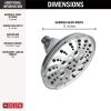 DELTA Universal Showering Components H2OKINETIC 5-Setting Traditional Raincan Shower Head — Lumicoat® Chrome