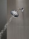 DELTA Universal Showering Components H2OKINETIC 5-Setting Traditional Raincan Shower Head — Lumicoat® Chrome