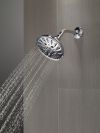 DELTA Universal Showering Components H2OKINETIC 5-Setting Traditional Raincan Shower Head — Lumicoat® Chrome