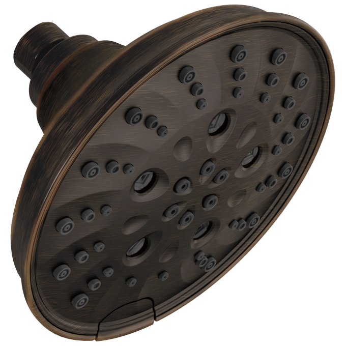 DELTA Universal Showering Components H2OKINETIC 5-Setting Traditional Raincan Shower Head — Venetian Bronze