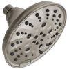 DELTA Universal Showering Components H2OKINETIC 5-Setting Traditional Raincan Shower Head — Lumicoat® Stainless