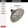 DELTA Universal Showering Components H2OKINETIC 5-Setting Traditional Raincan Shower Head — Lumicoat® Stainless