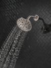 DELTA Universal Showering Components H2OKINETIC 5-Setting Traditional Raincan Shower Head — Lumicoat® Stainless