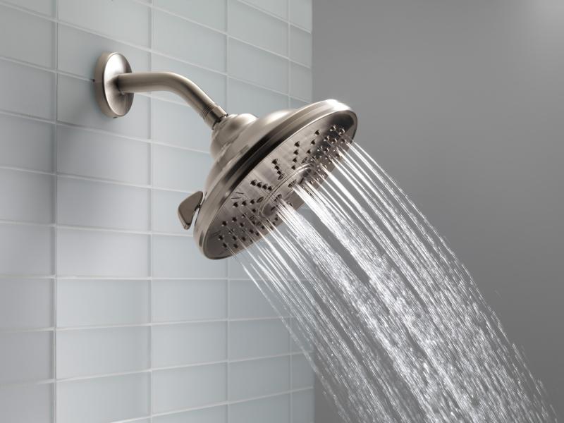 DELTA Universal Showering Components Wall Mount Shower Arm & Flange — Stainless