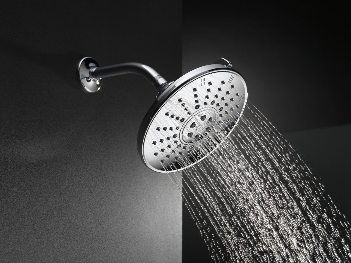 DELTA Universal Showering Components 3-Setting Raincan Shower Head — Chrome