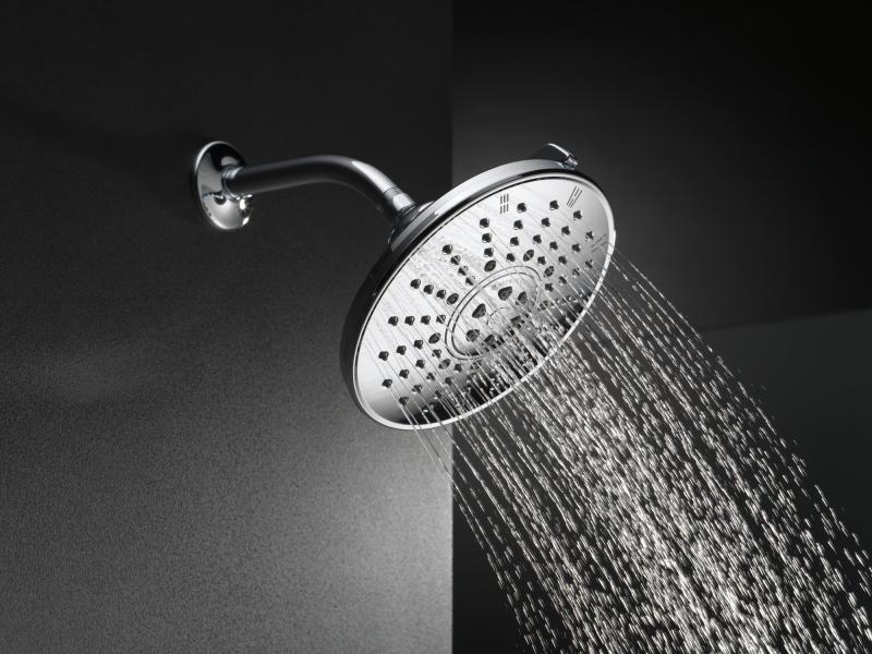 DELTA Universal Showering Components 3-Setting Raincan Shower Head — Chrome