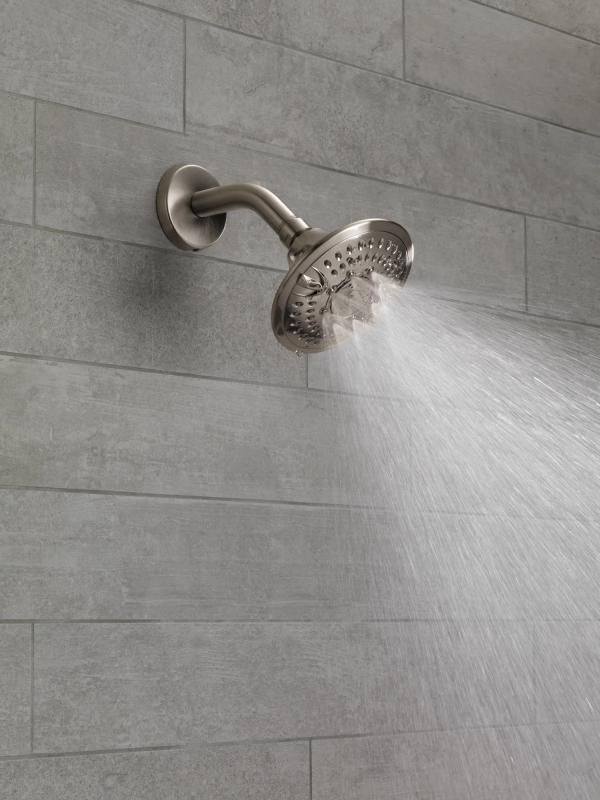 DELTA Universal Showering Components Wall Mount Shower Arm & Flange — Stainless