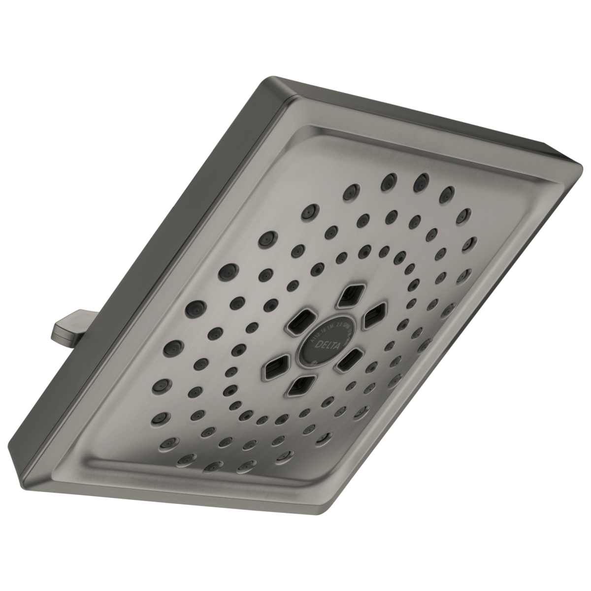 DELTA Universal Showering Components H2OKINETIC 3-Setting Raincan Shower Head — Lumicoat® Black Stainless