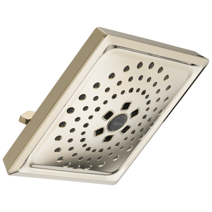 DELTA Universal Showering Components H2OKINETIC 3-Setting Raincan Shower Head — Lumicoat® Polished Nickel